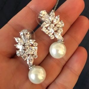 Bridal/Special Event crystal & pearl earrings